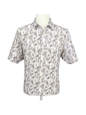 Resort Golf Hickey Freeman Polo Mens M Palm Print Stretch Performance Shirt